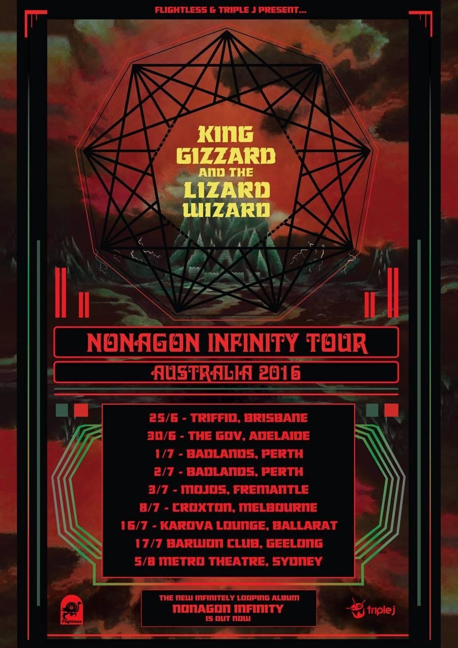 King Gizzard & the Lizard Wizard poster by Jason Galea