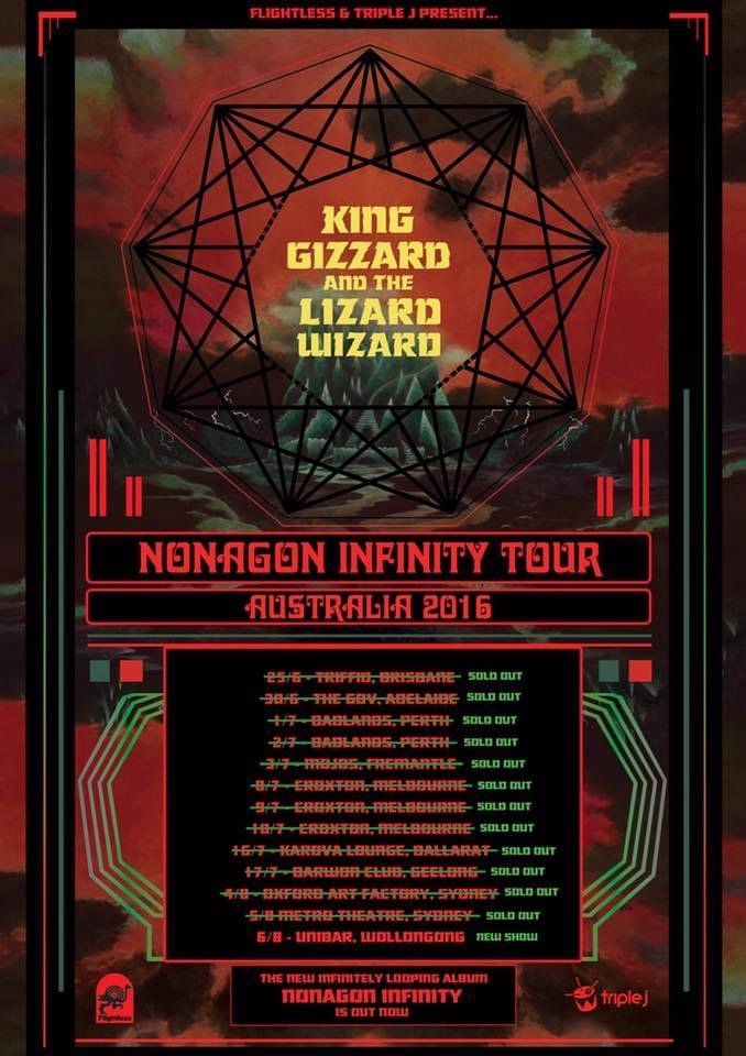 King Gizzard & the Lizard Wizard poster by Jason Galea