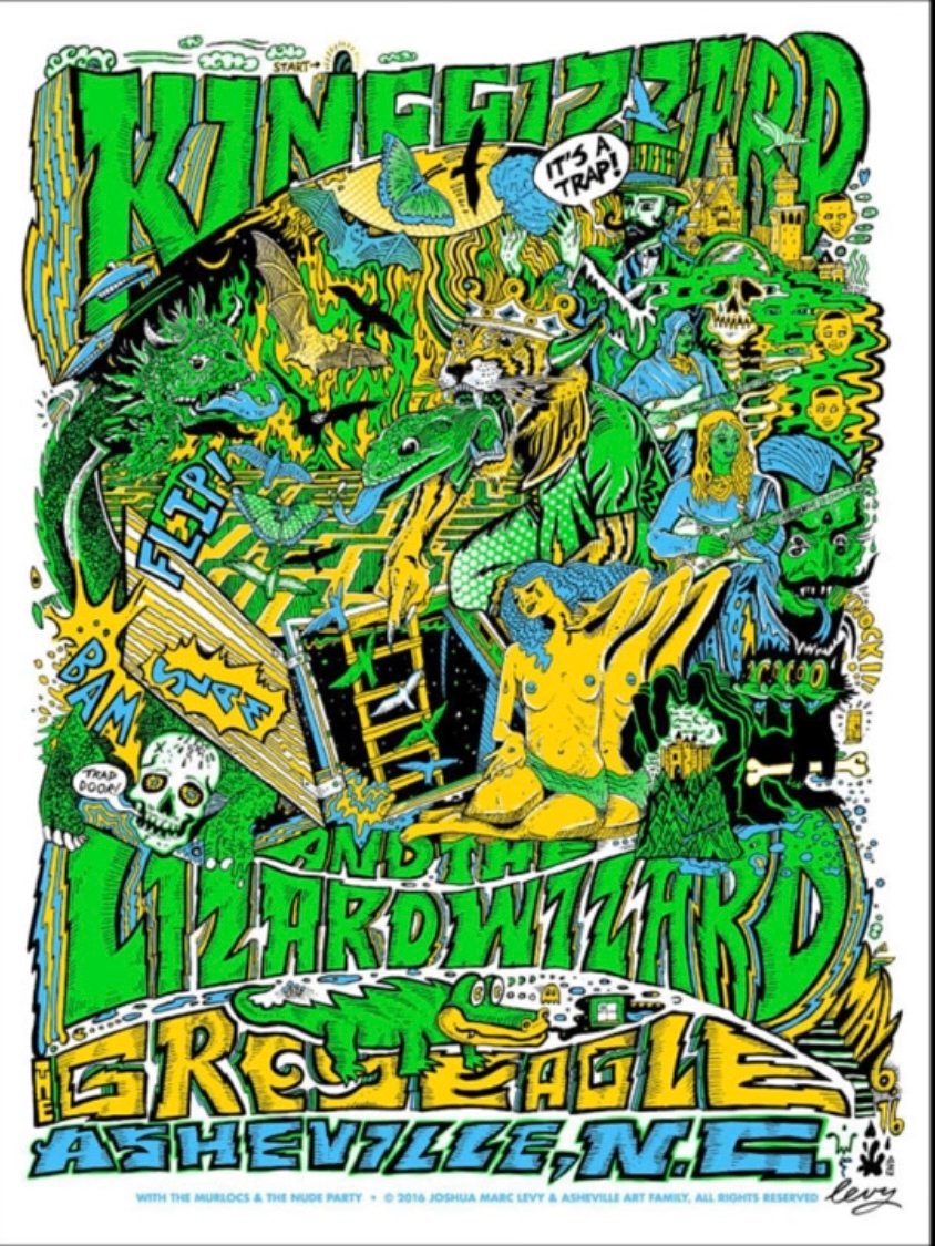 King Gizzard & the Lizard Wizard poster by Joshua Marc Levy