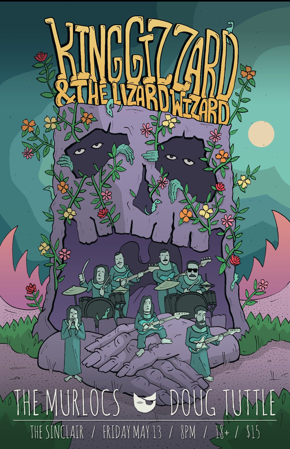 King Gizzard & the Lizard Wizard poster by Aaron Mitchell