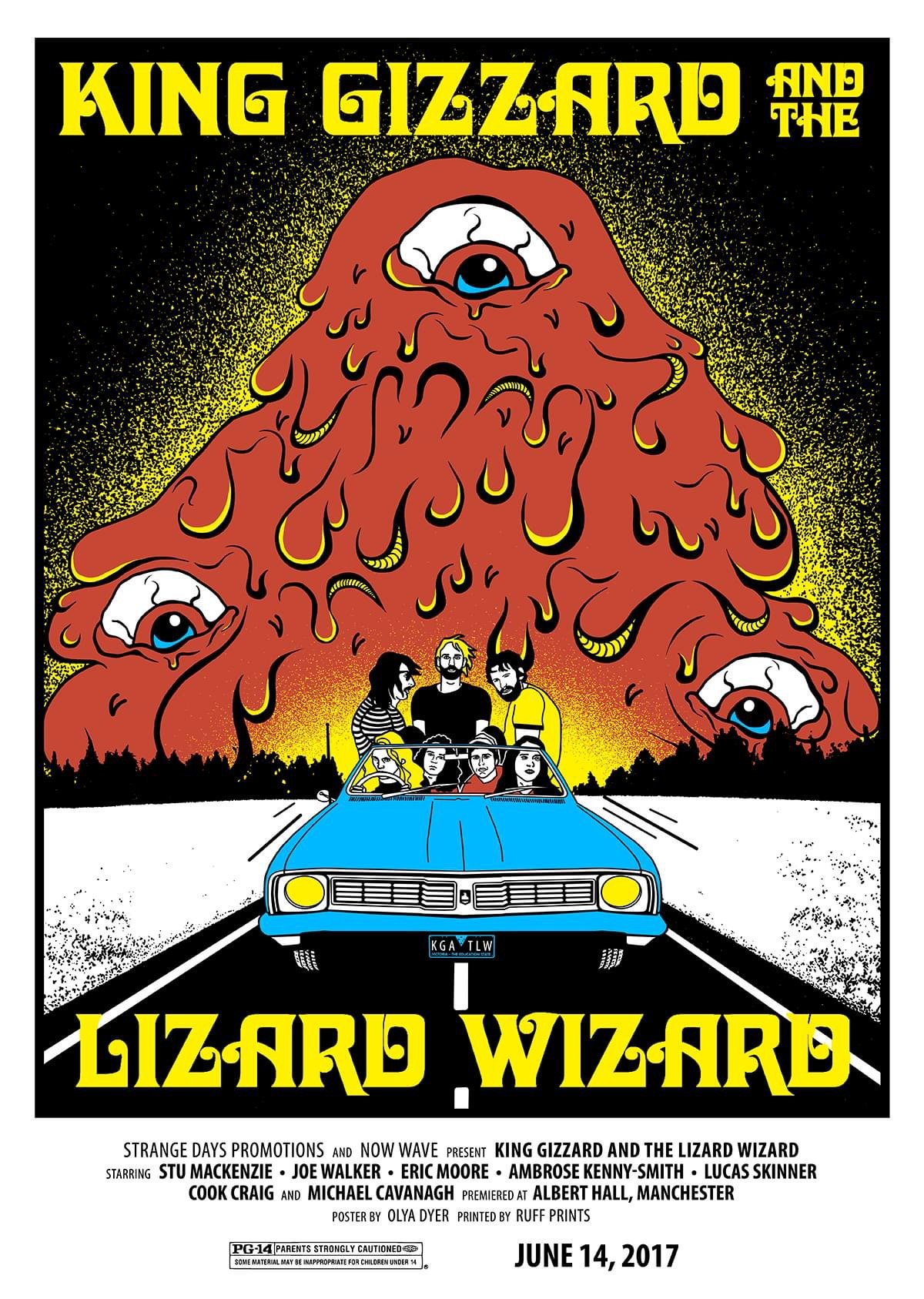 King Gizzard & the Lizard Wizard poster by Olya Dyer