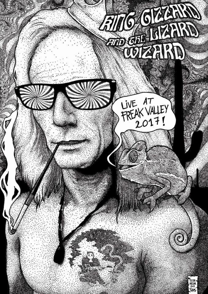 King Gizzard & the Lizard Wizard poster by Tessa Najjar