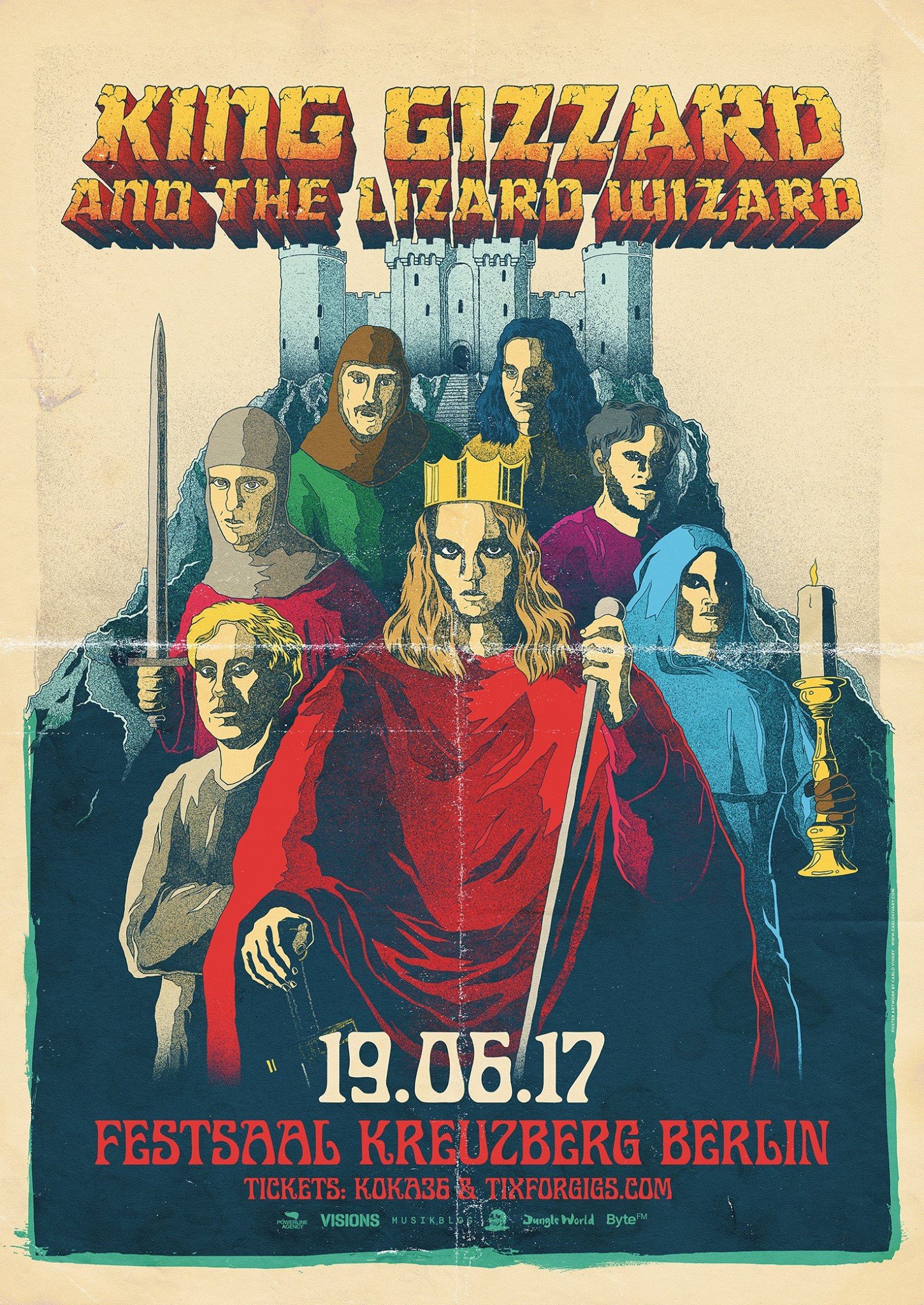 King Gizzard & the Lizard Wizard poster by Carlo Vivary