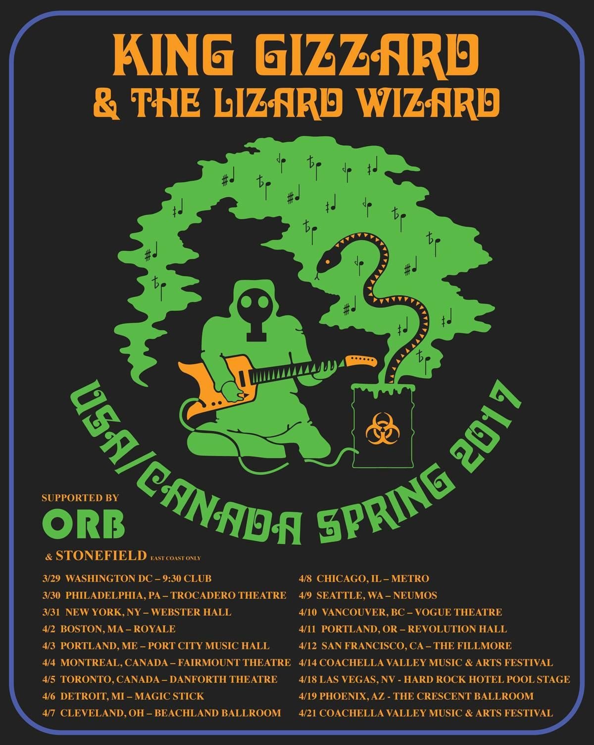 King Gizzard & the Lizard Wizard poster by Jason Galea