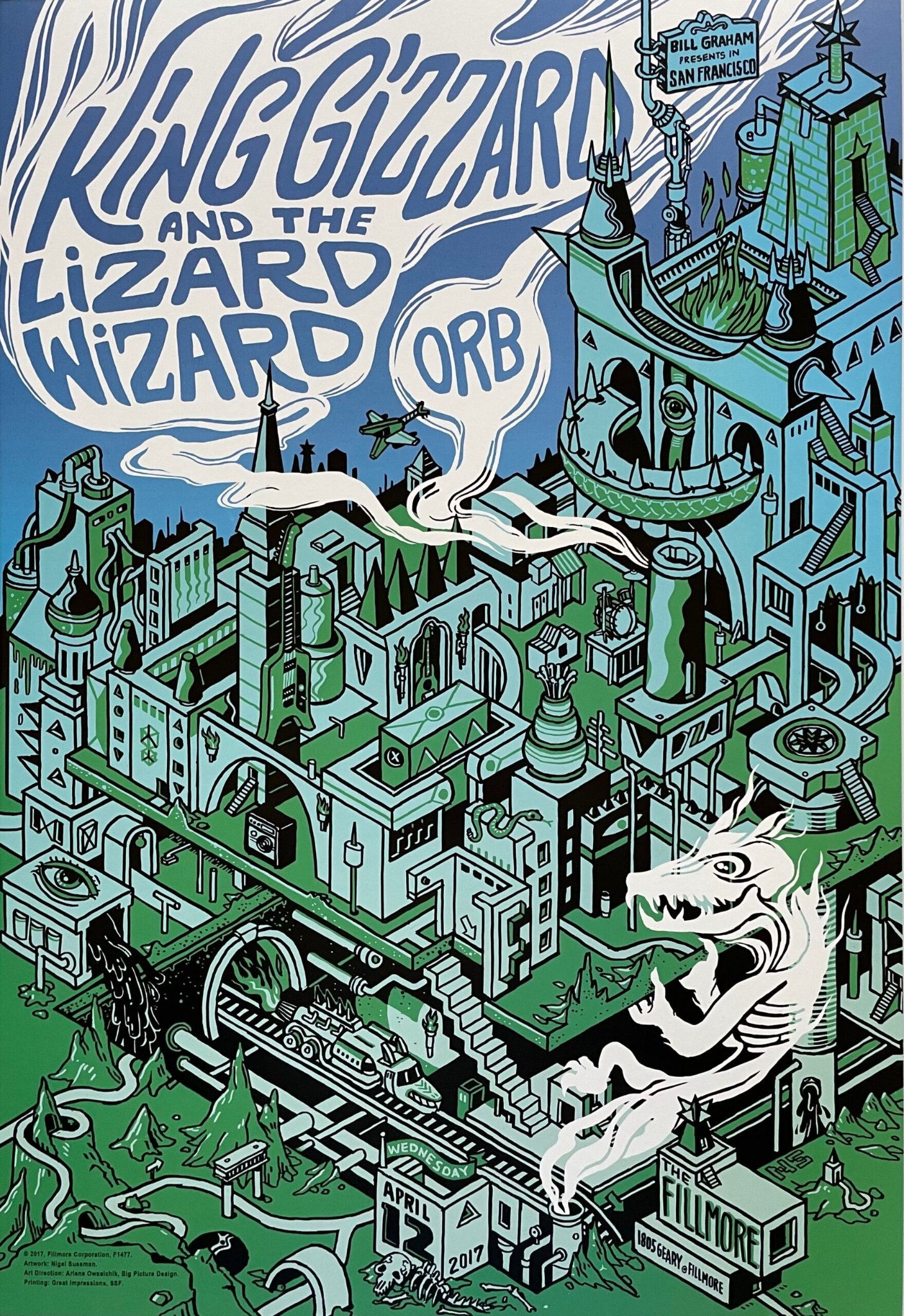 King Gizzard & the Lizard Wizard poster by Nigel Sussman