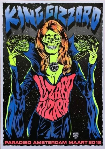 King Gizzard & the Lizard Wizard poster by Michiel Walrave