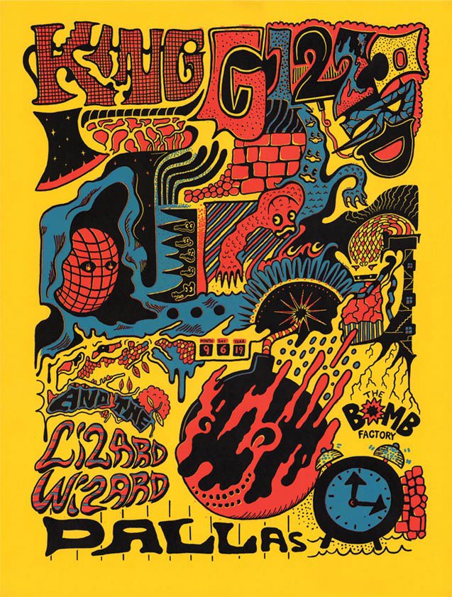 King Gizzard & the Lizard Wizard poster by Jason Galea