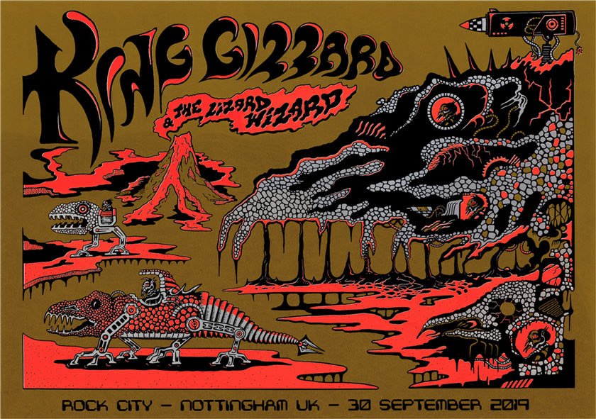 King Gizzard & the Lizard Wizard poster by Jason Galea