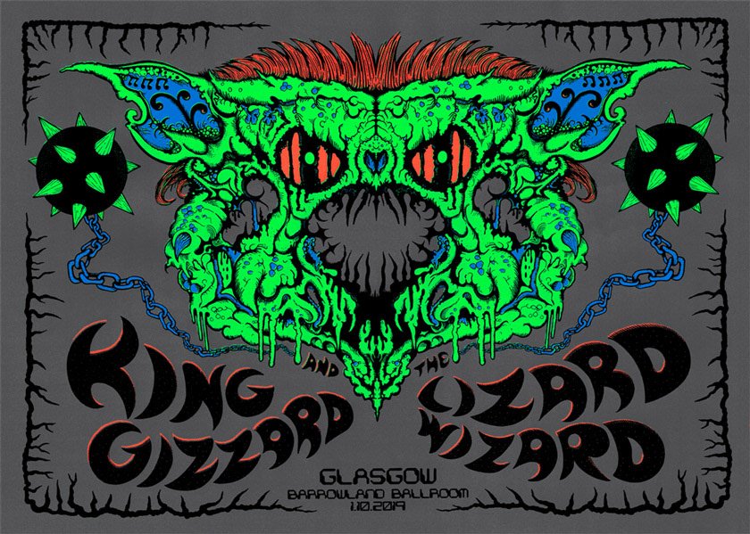 King Gizzard & the Lizard Wizard poster by Jason Galea