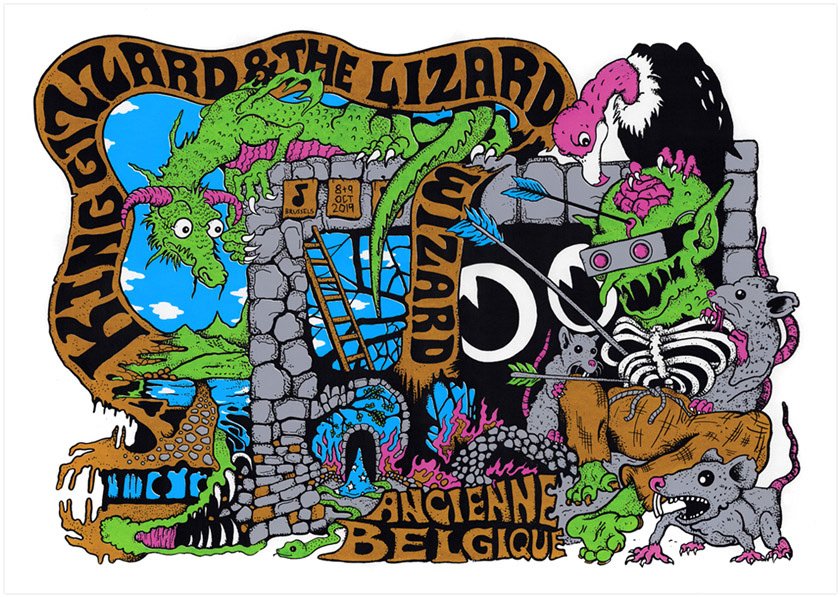 King Gizzard & the Lizard Wizard poster by Jason Galea
