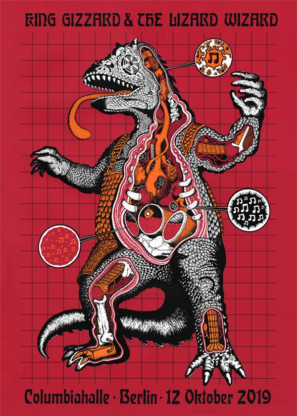 King Gizzard & the Lizard Wizard poster by Jason Galea