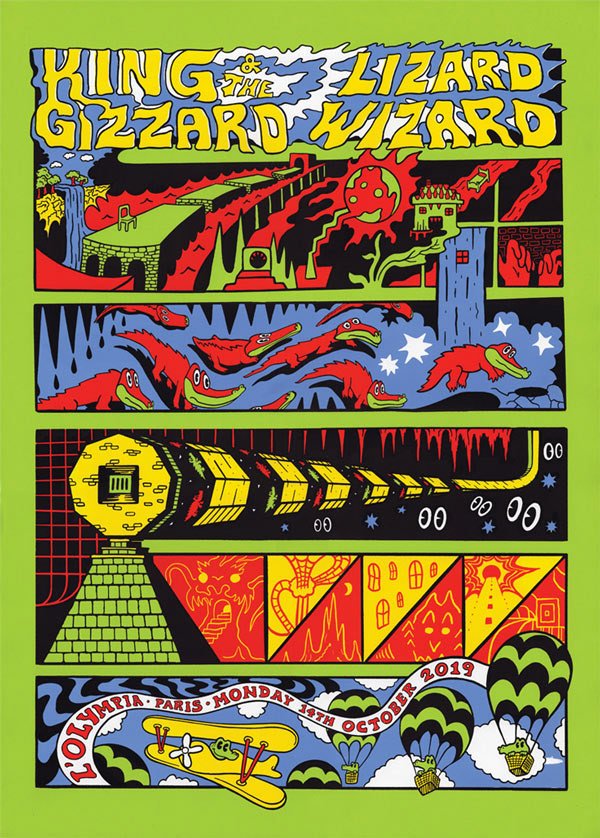 King Gizzard & the Lizard Wizard poster by Jason Galea