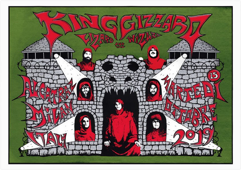 King Gizzard & the Lizard Wizard poster by Jason Galea