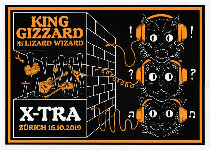 King Gizzard & the Lizard Wizard poster by Jason Galea