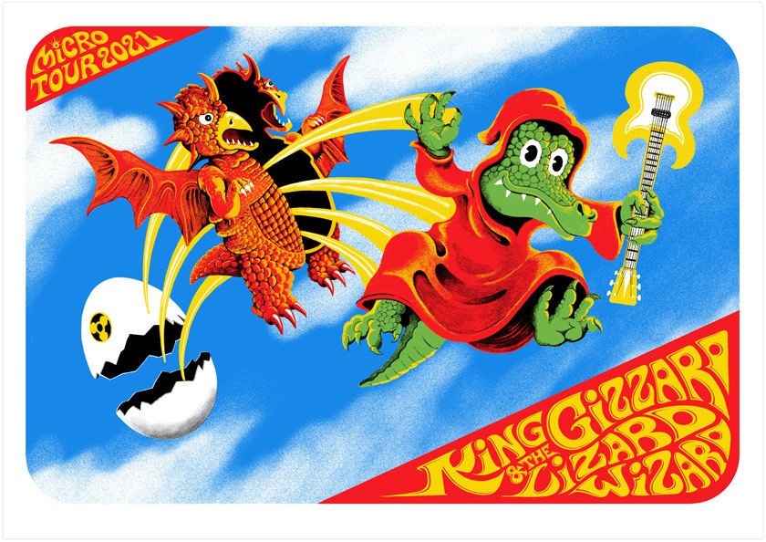 King Gizzard & the Lizard Wizard poster by Jason Galea