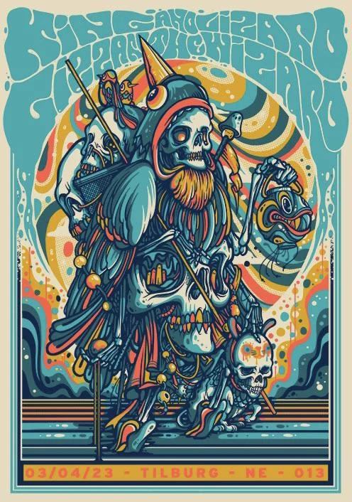 King Gizzard & the Lizard Wizard poster by Drew Millward