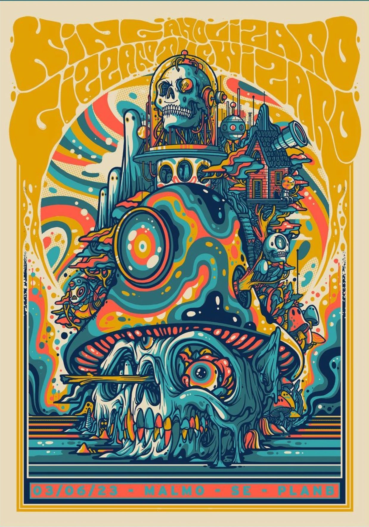 King Gizzard & the Lizard Wizard poster by Drew Millward