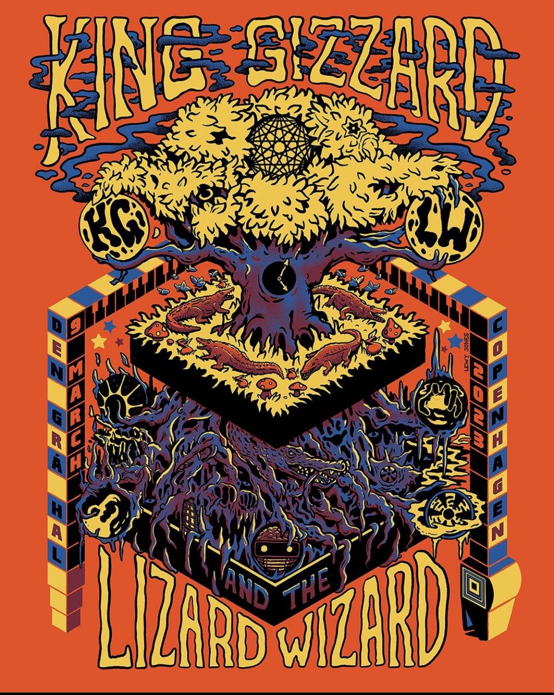 King Gizzard & the Lizard Wizard poster by Lewy Jones