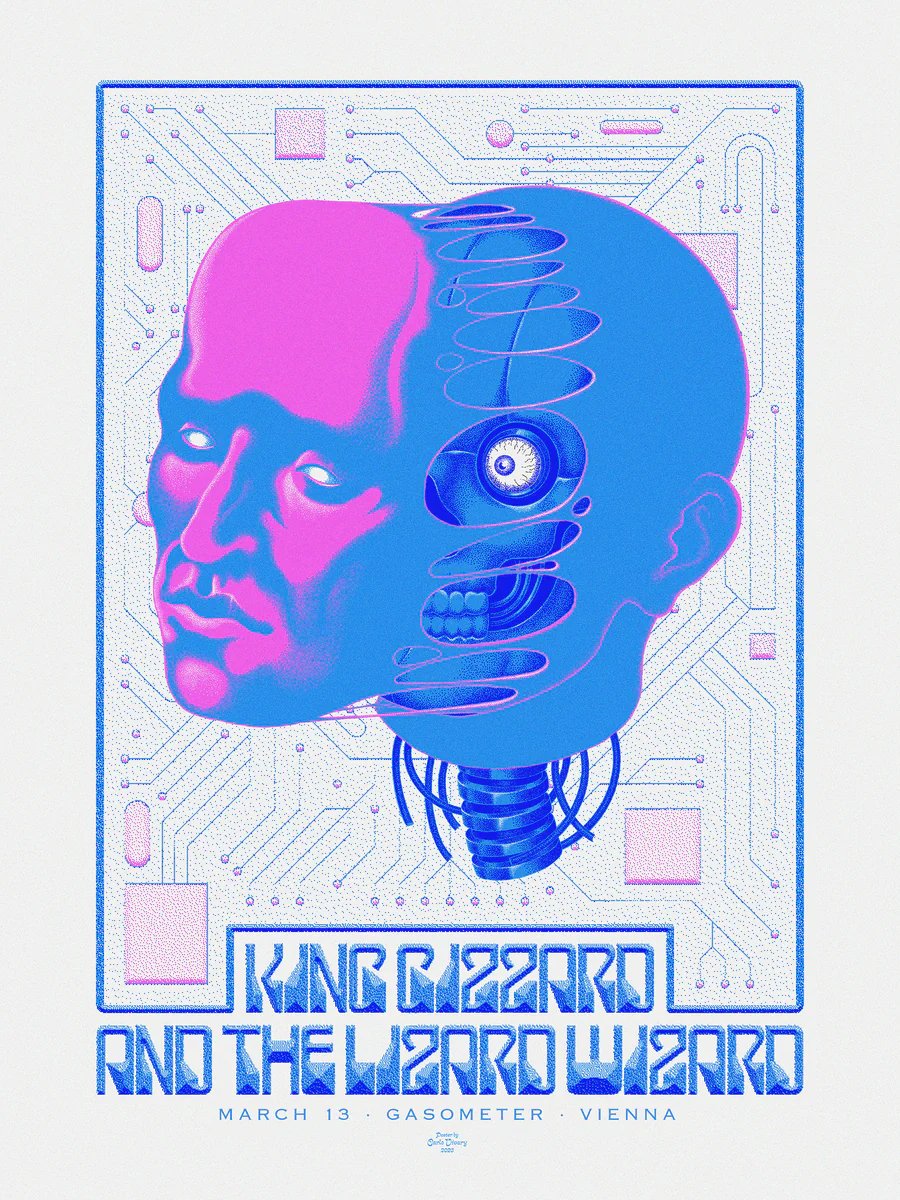 King Gizzard & the Lizard Wizard poster by Carlo Vivary