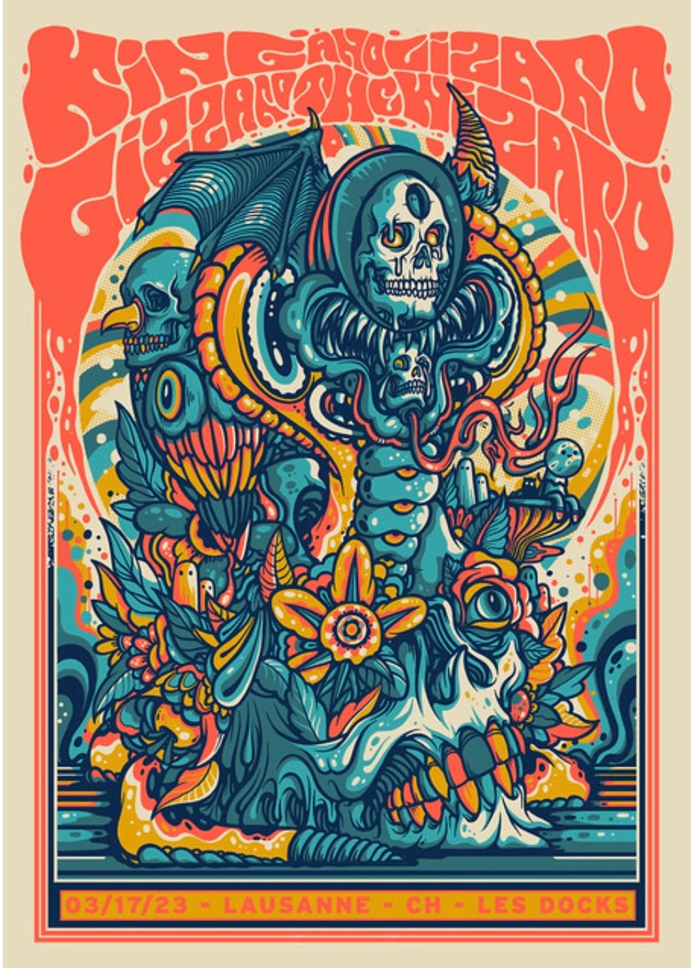 King Gizzard & the Lizard Wizard poster by Drew Millward