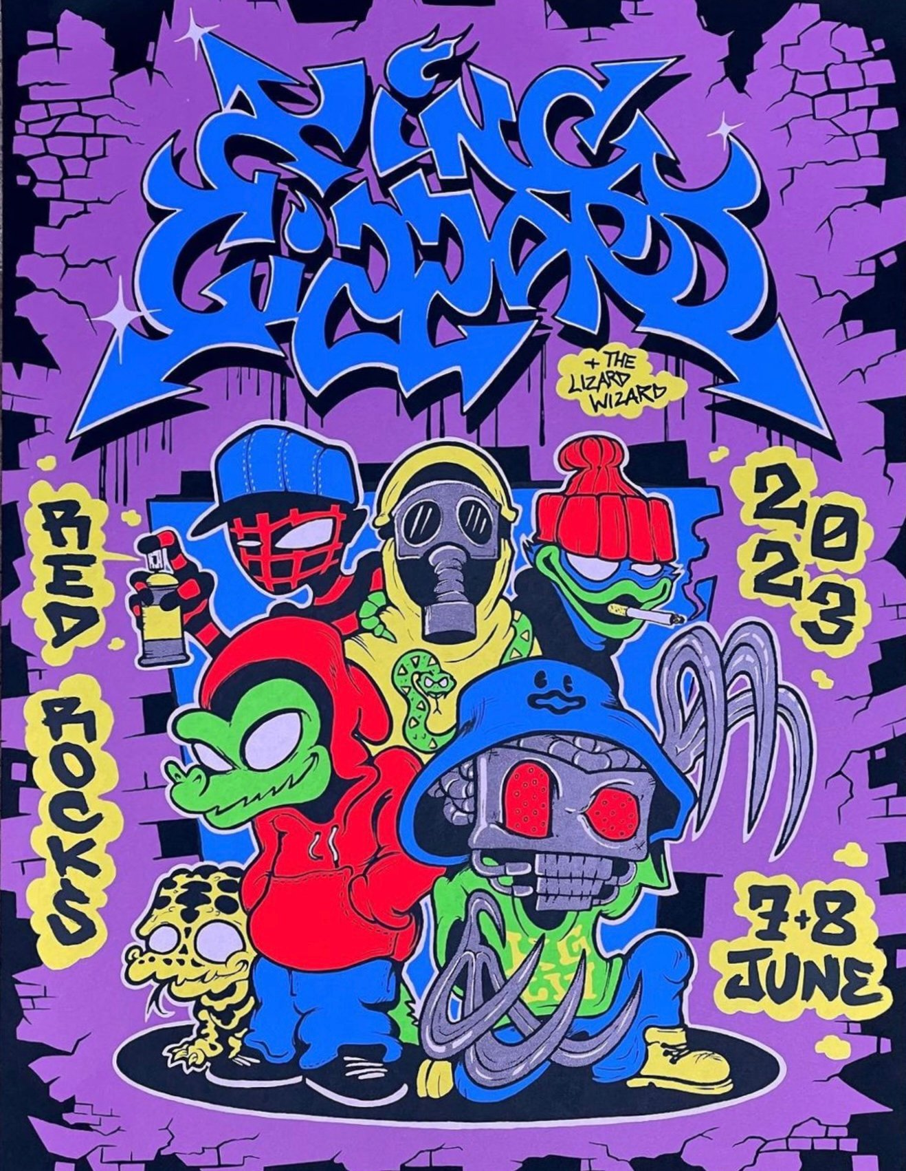 King Gizzard & the Lizard Wizard poster by Jason Galea