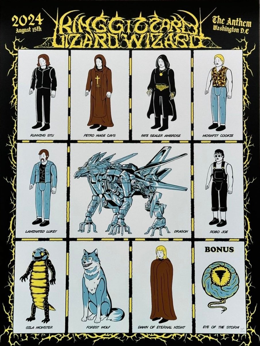King Gizzard & the Lizard Wizard poster by Jason Galea