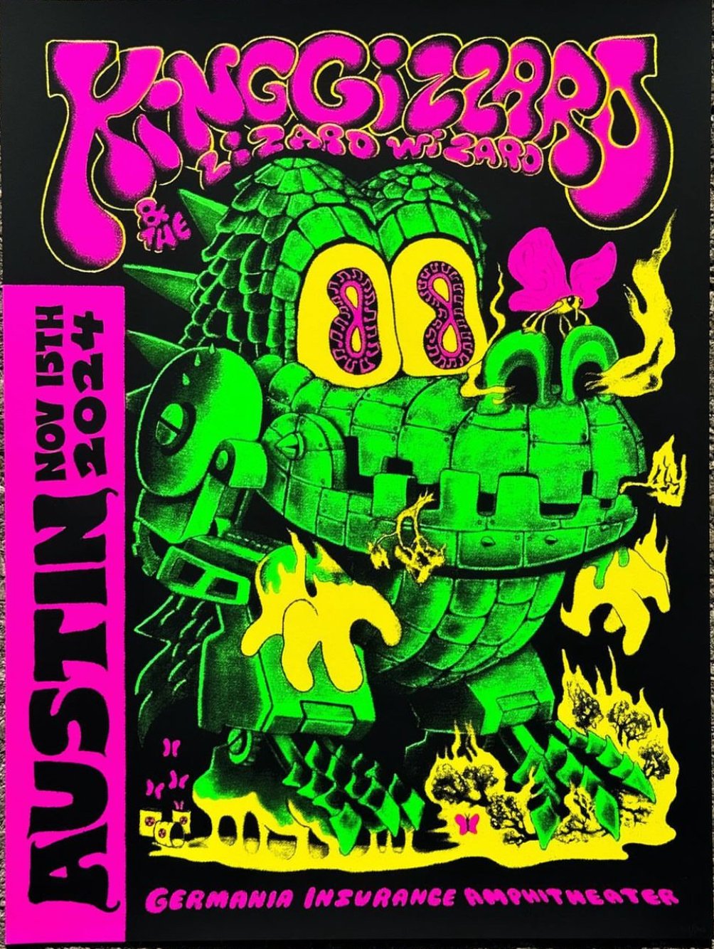 King Gizzard & the Lizard Wizard poster by Jason Galea