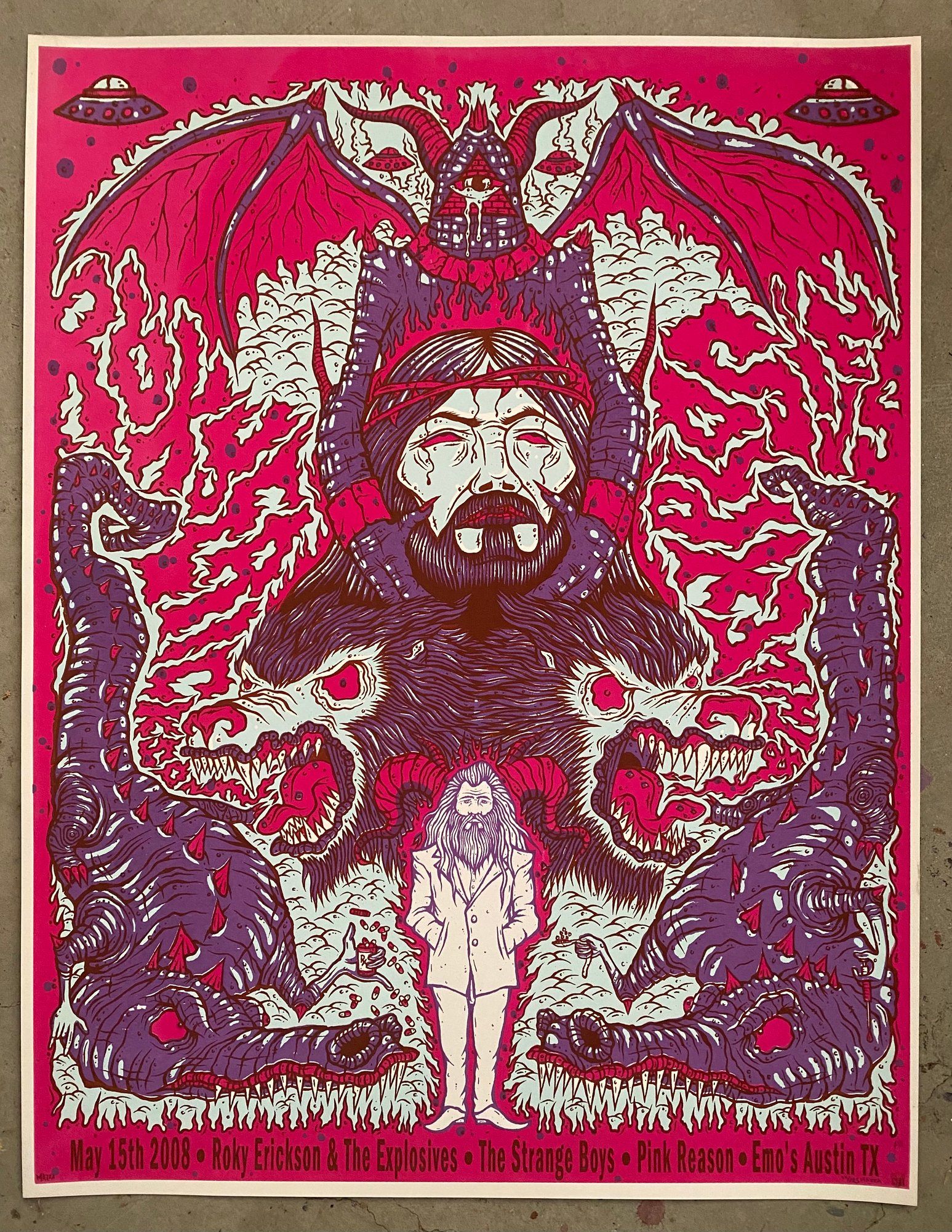 Roky Erickson and the Explosives poster by Jim Mazza