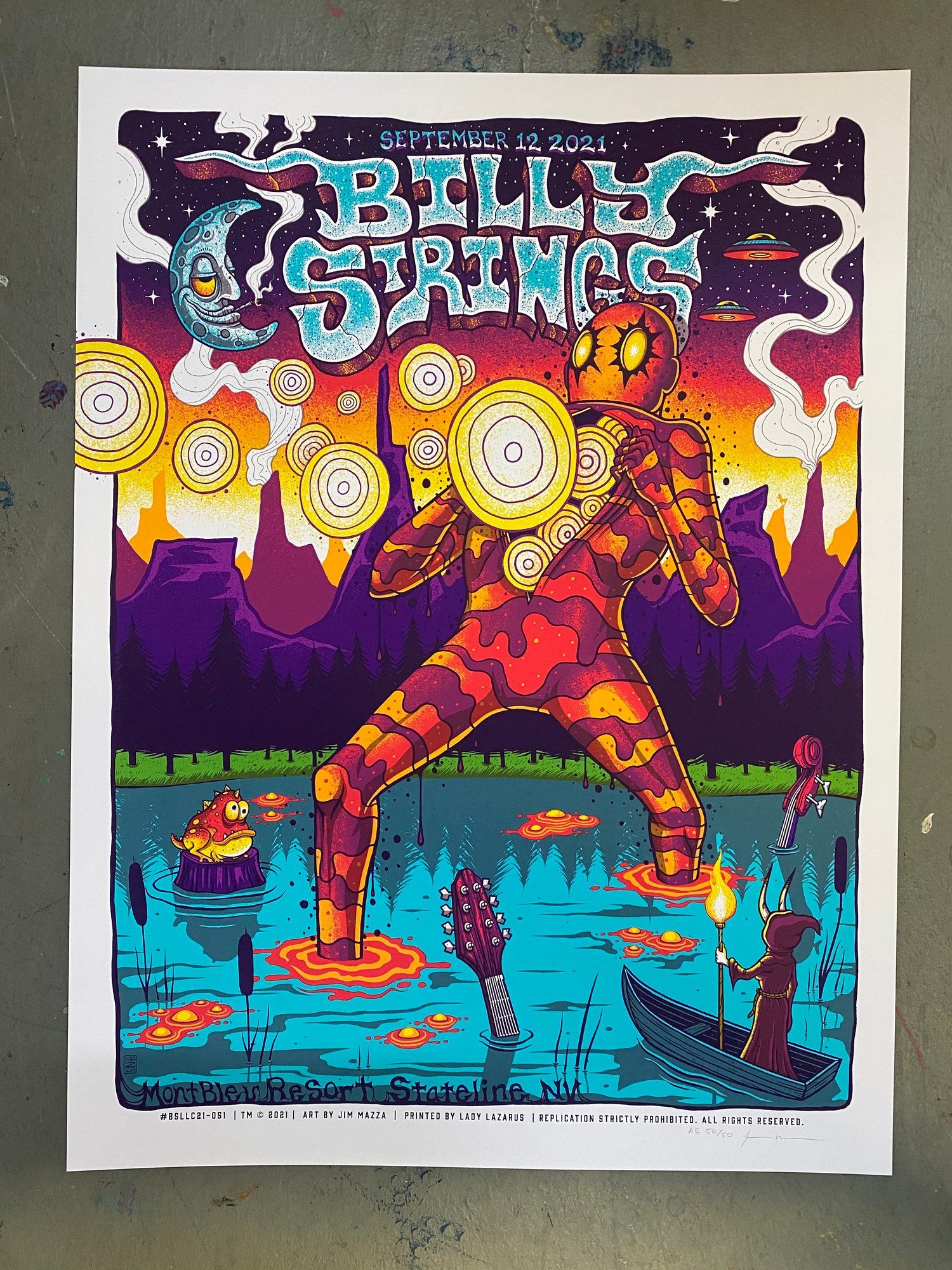 Billy Strings poster by Jim Mazza