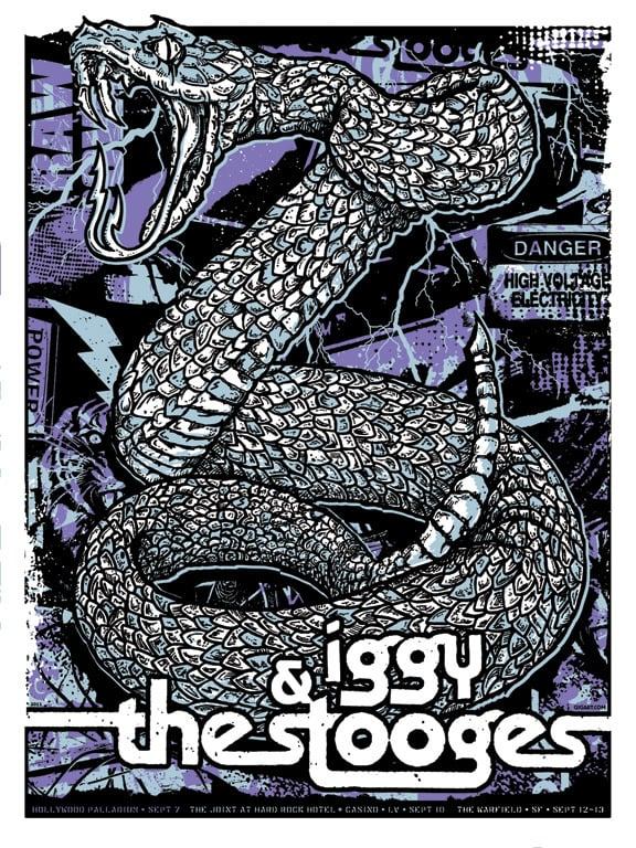 Iggy Pop & Stooges poster by GIGART