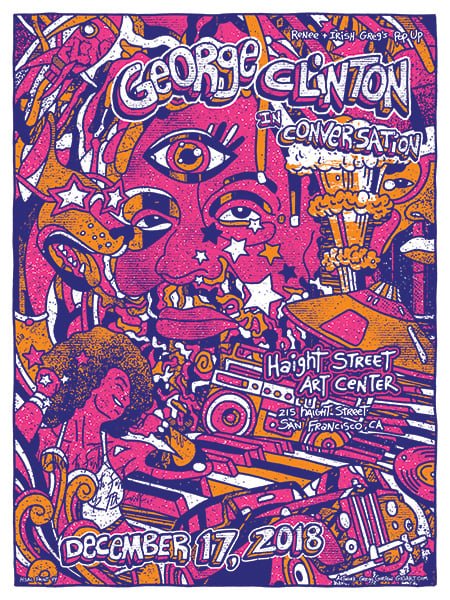 George Clinton Haight Street Art Center poster by GIGART