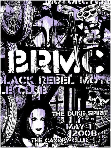 Black Rebel Motorcycle Club Collage poster by GIGART