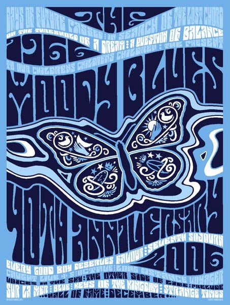 The Moody Blues 40th Anniversary poster by GIGART