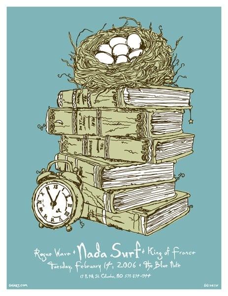 Nada Surf Stacked Books poster by GIGART