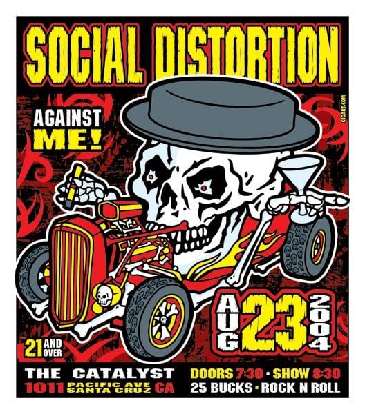 Social Distortion Hot Rod poster by GIGART