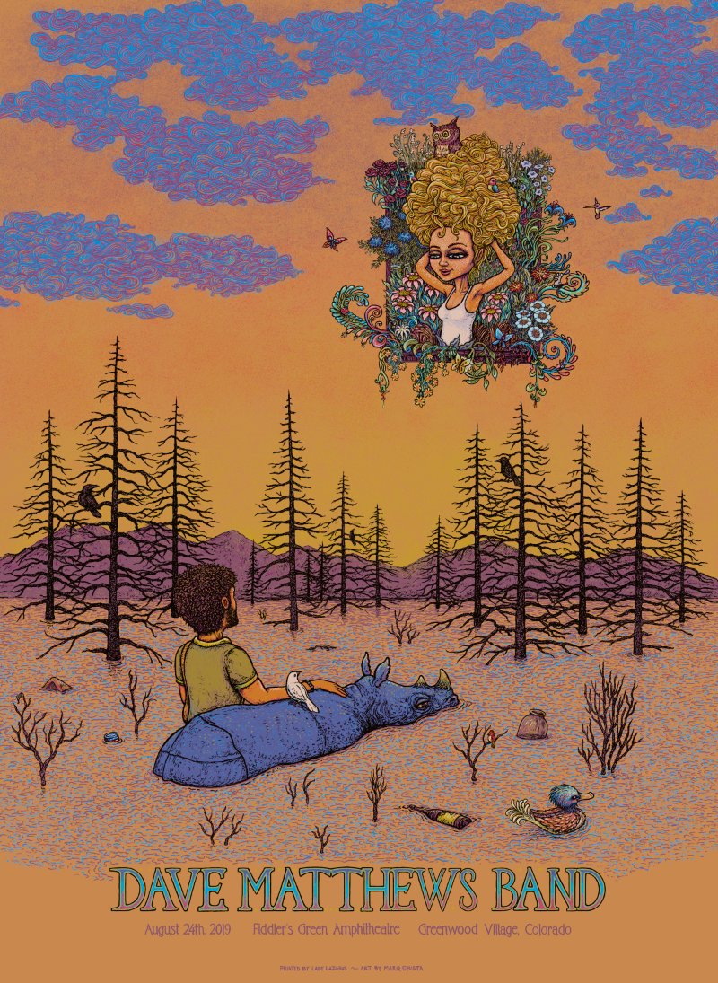 Dave Matthews Band poster by Marq Spusta