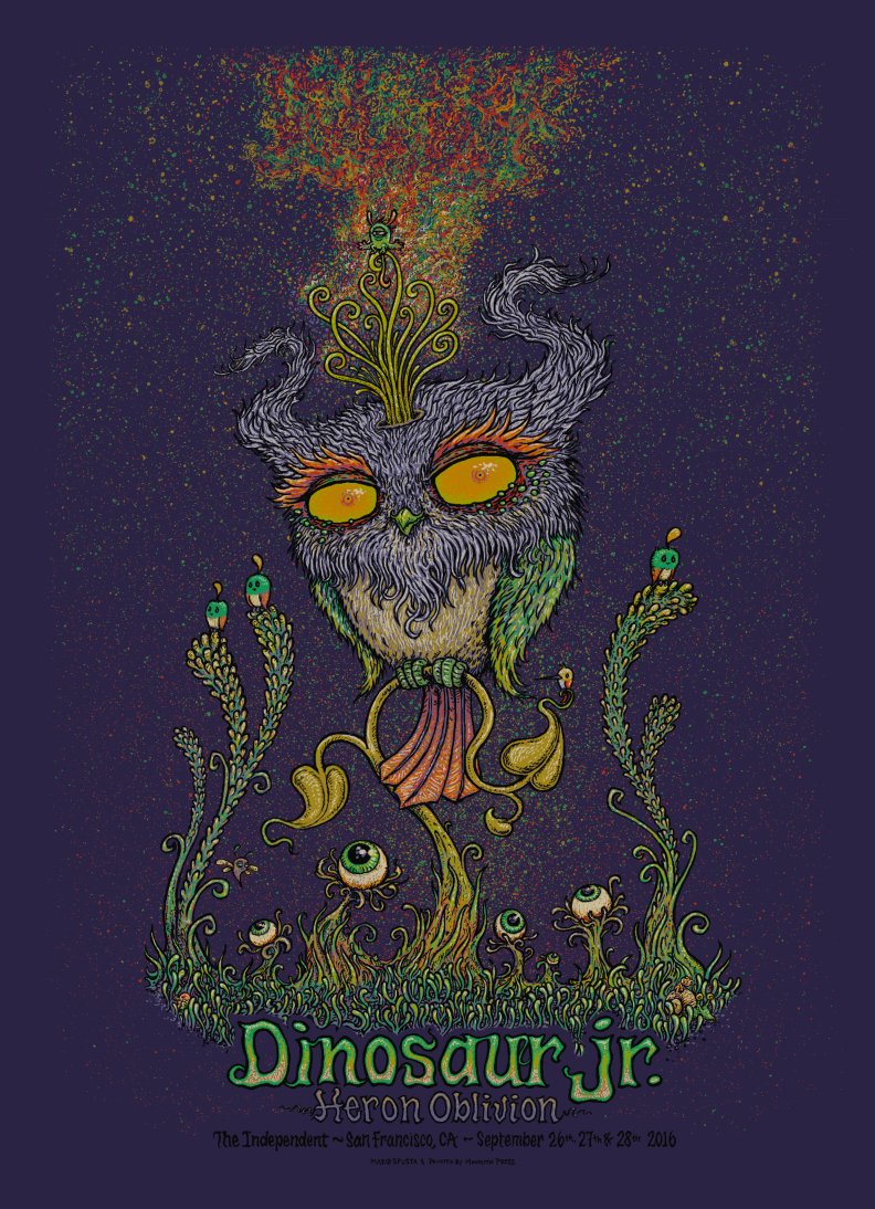 Dinosaur jr. San Francisco poster by Marq Spusta