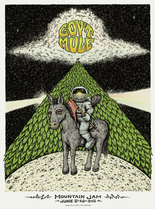 Gov’t Mule Mountain Jam poster by Marq Spusta