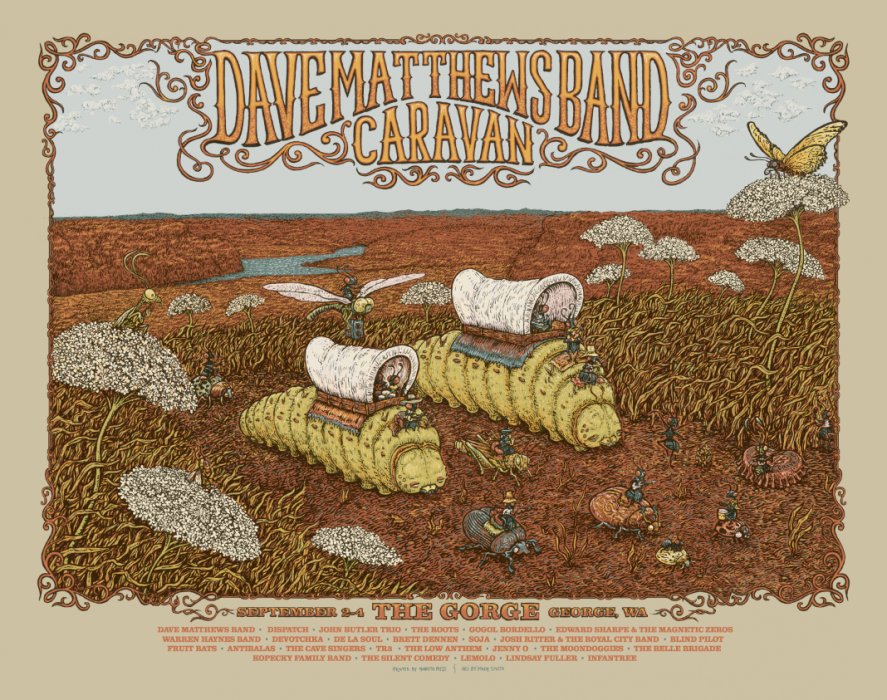 Dave Matthews Band Caravan poster by Marq Spusta