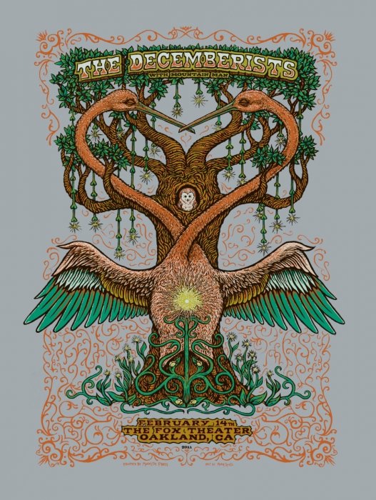 The Decemberists poster by Marq Spusta