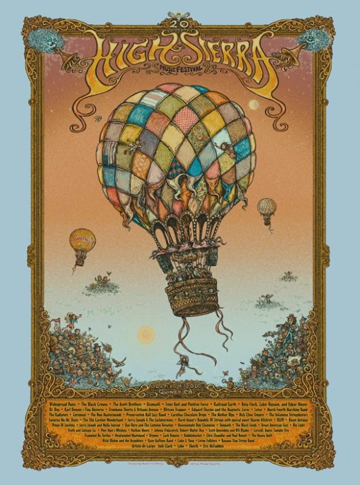 High Sierra Music Festival poster by Marq Spusta