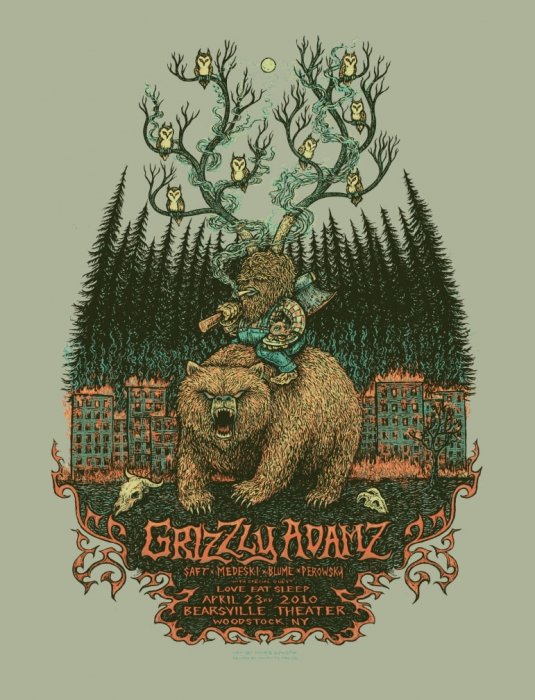 Grizzly Adamz poster by Marq Spusta
