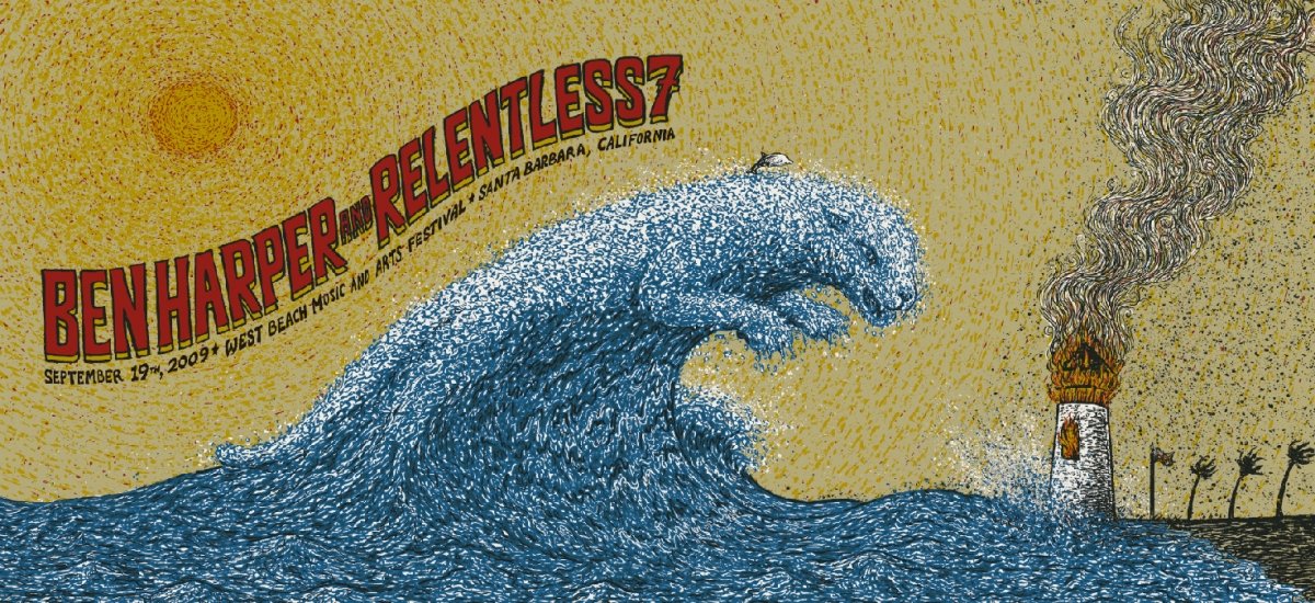 Ben Harper and Relentless7 poster by Marq Spusta
