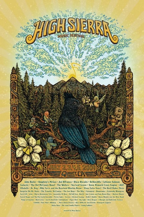 High Sierra Music Festival poster by Marq Spusta