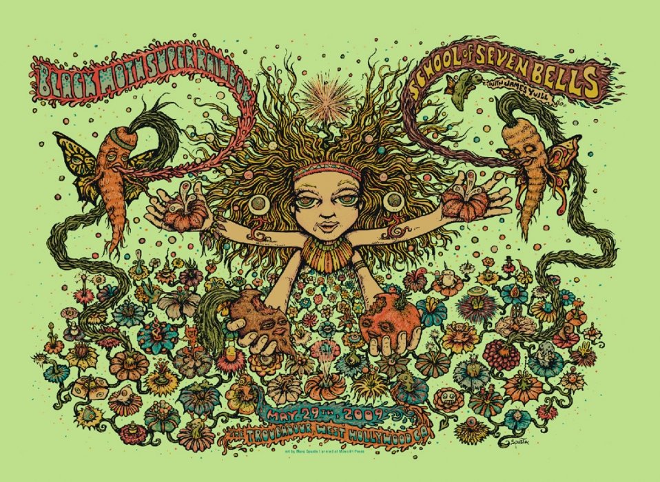 Black Moth Super Rainbow poster by Marq Spusta