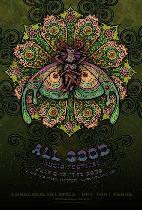 All Good Music Festival poster by Marq Spusta