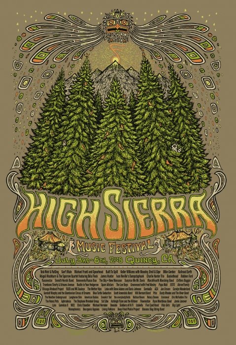 High Sierra Music Festival poster by Marq Spusta