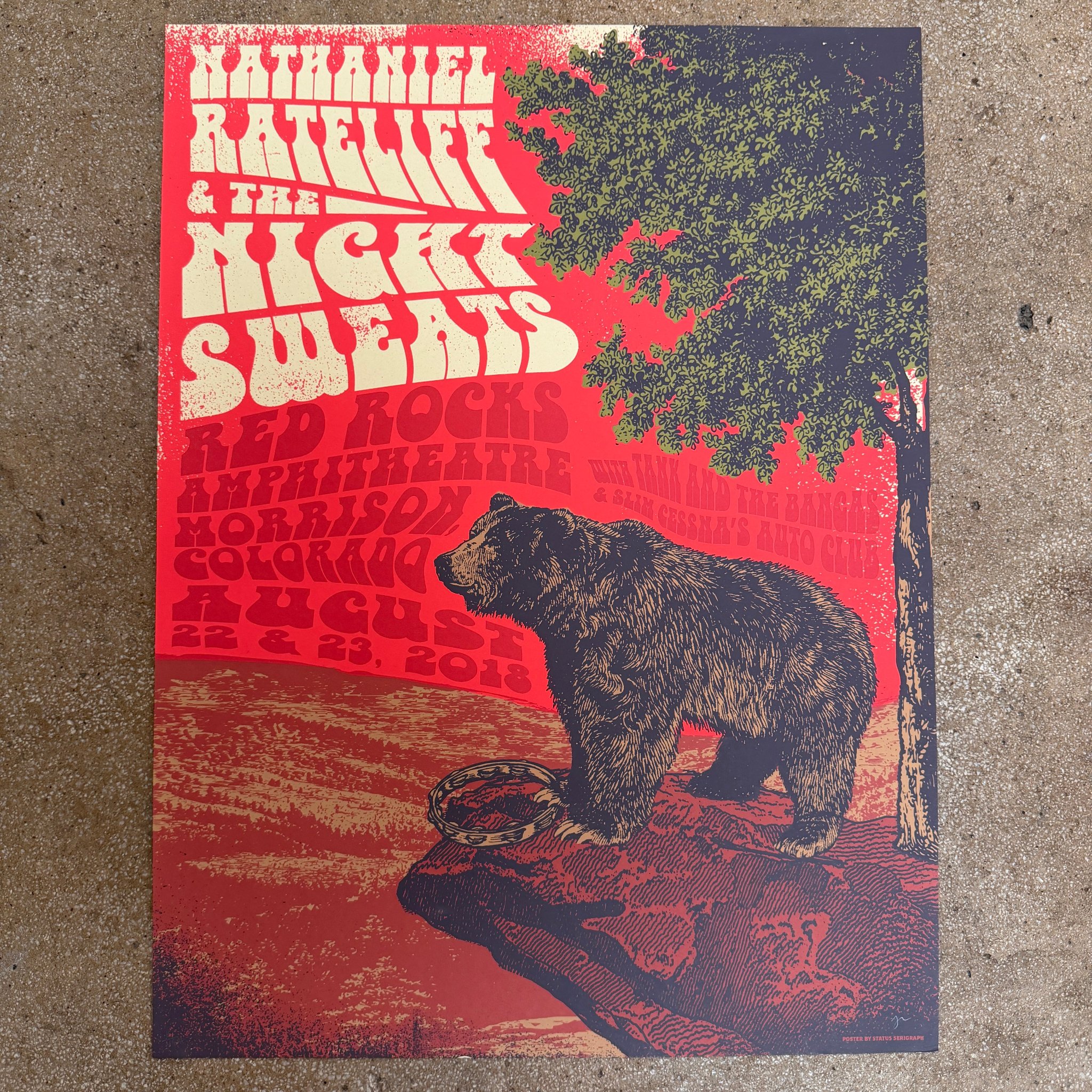 Nathaniel Rateliff & the Night Sweats poster by Status Serigraph