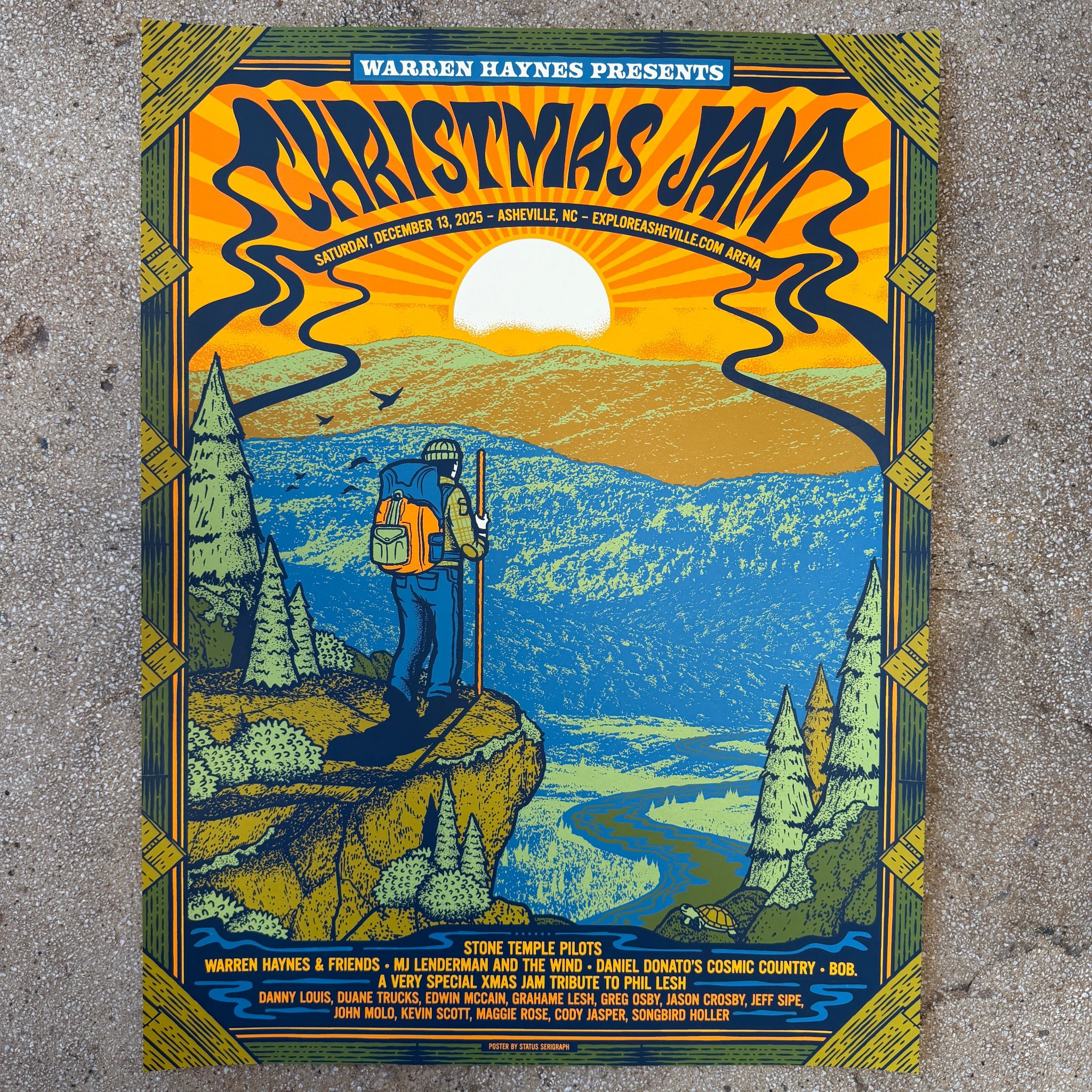 Warren Haynes Christmas Jam poster by Justin Helton