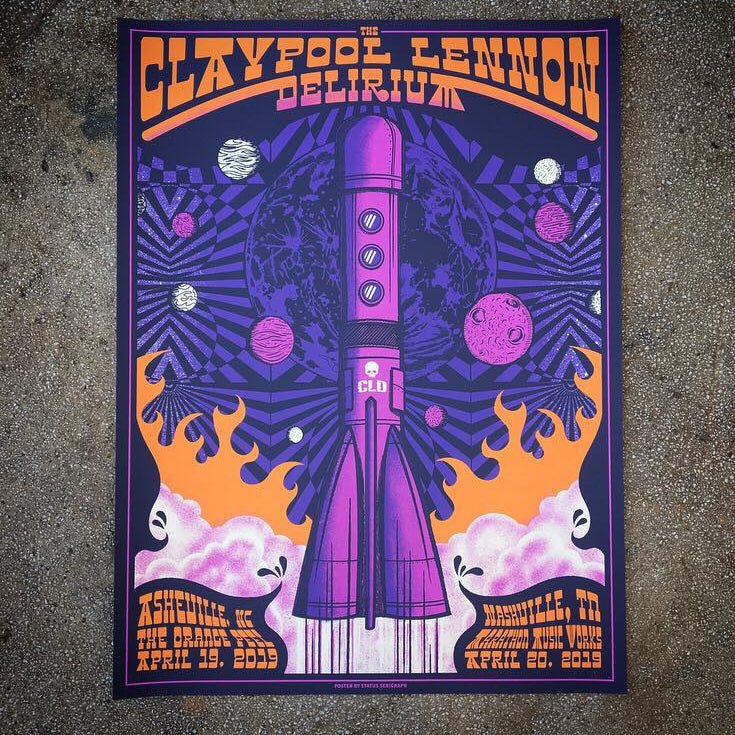 Lennon Claypool Delirium poster by Justin Helton